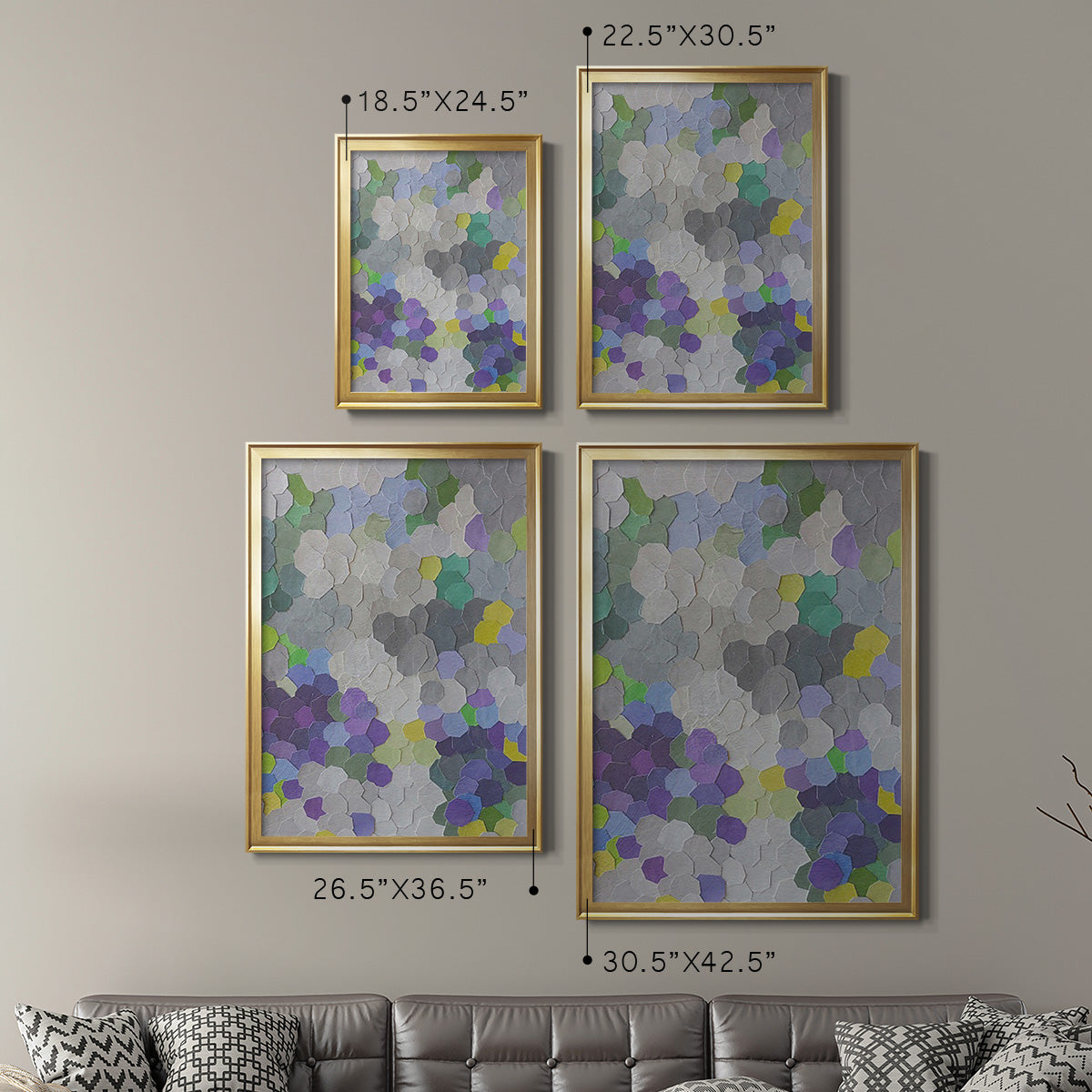 A Garden in Provence - Modern Framed Canvas Print