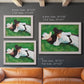 Impressionist outdoor portrait of two girls by John Singer Sargent in an ornate weathered white frame shown in multiple size options.