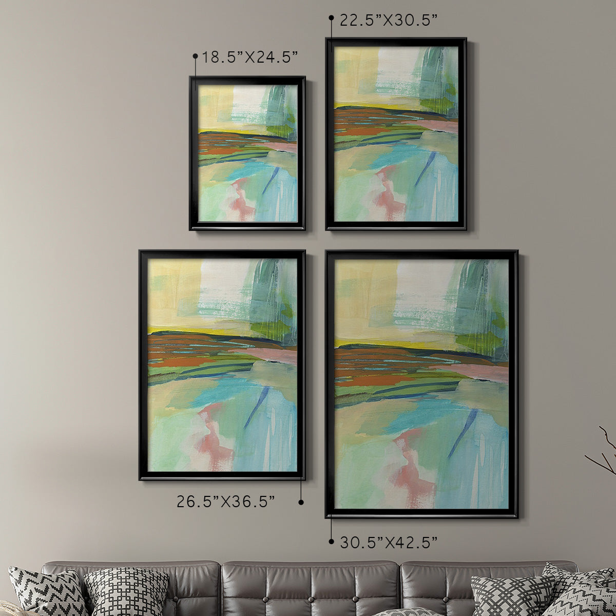 Radiant Horizon IV - Modern Framed Canvas Print