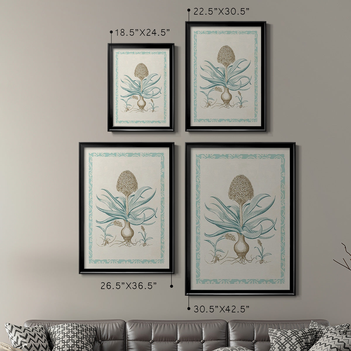 Willow Blue Besler IV - Modern Framed Canvas Print