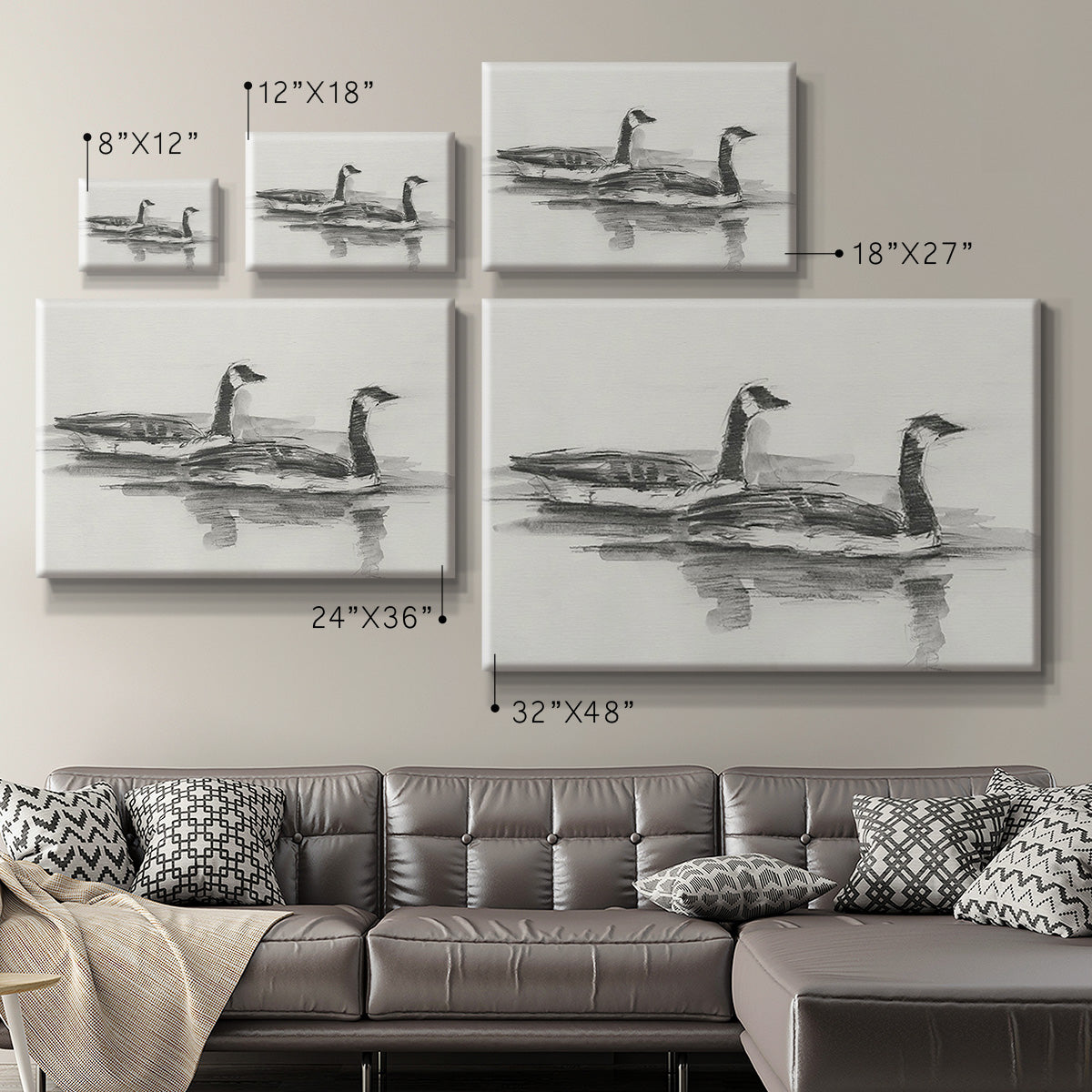 Geese Study I Premium Gallery Wrapped Canvas - Ready to Hang