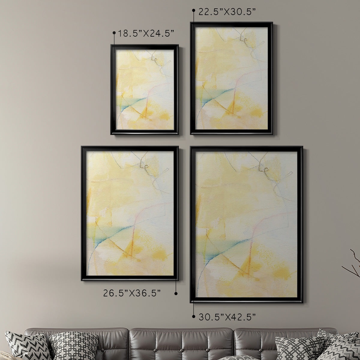 Barxan IV - Modern Framed Canvas Print