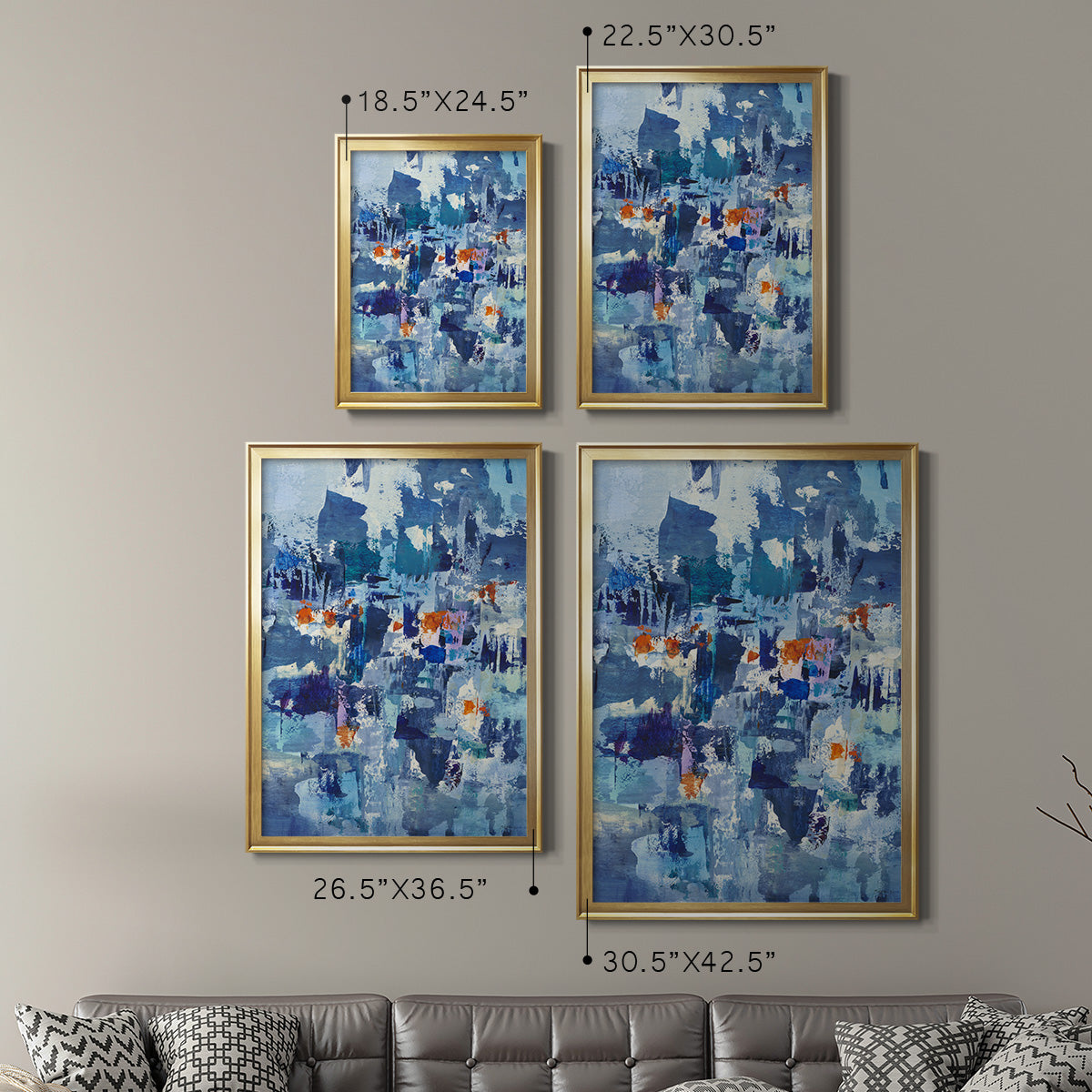 Reticent III - Modern Framed Canvas Print