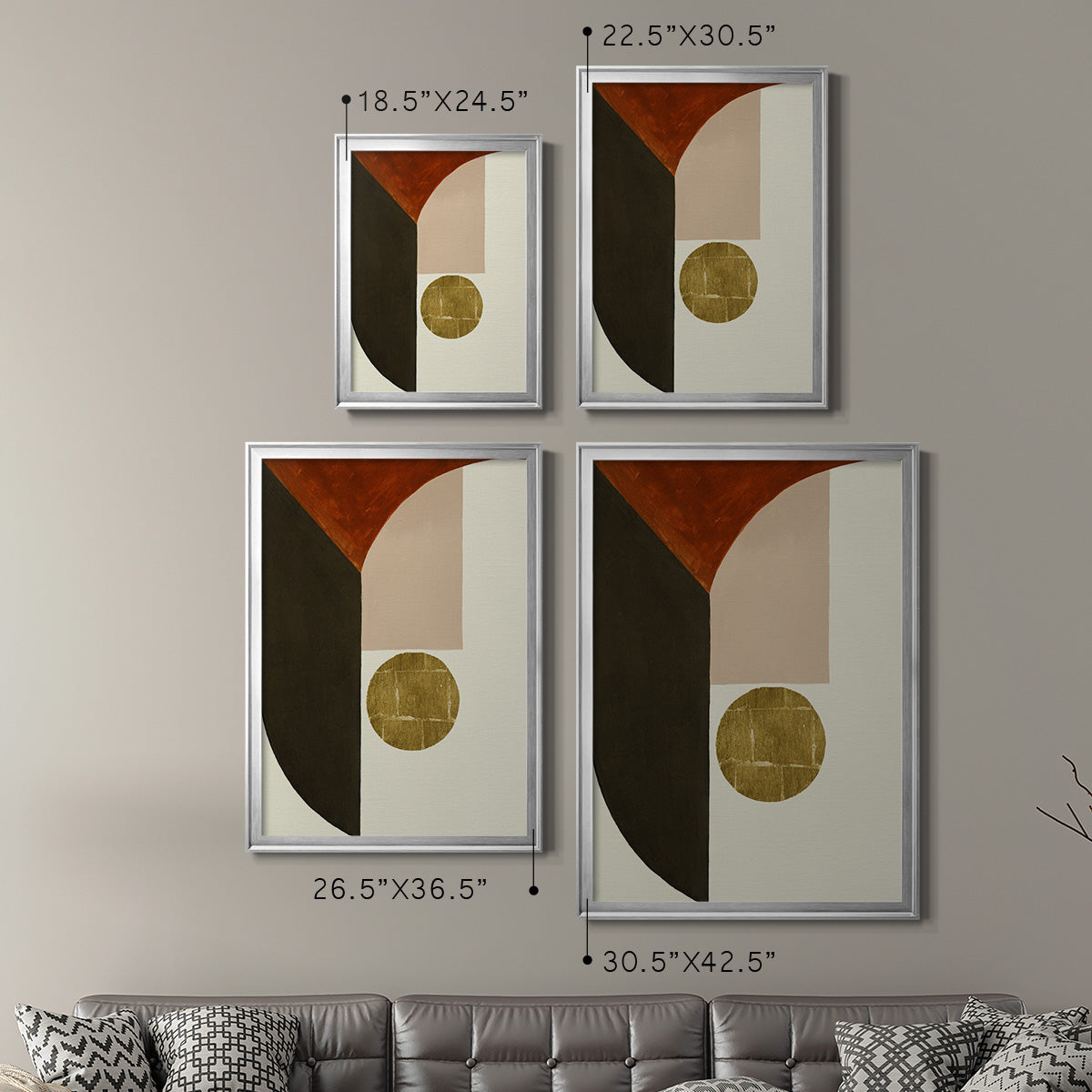 High Notes II - Modern Framed Canvas Print