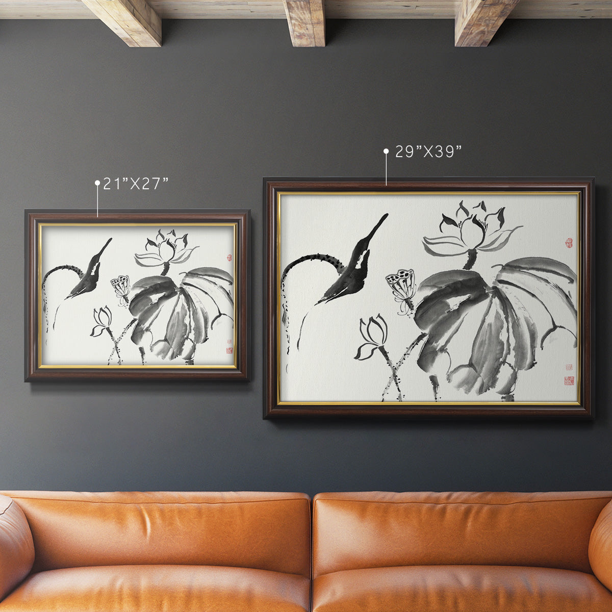 Lotus Study I Premium Framed Canvas- Ready to Hang