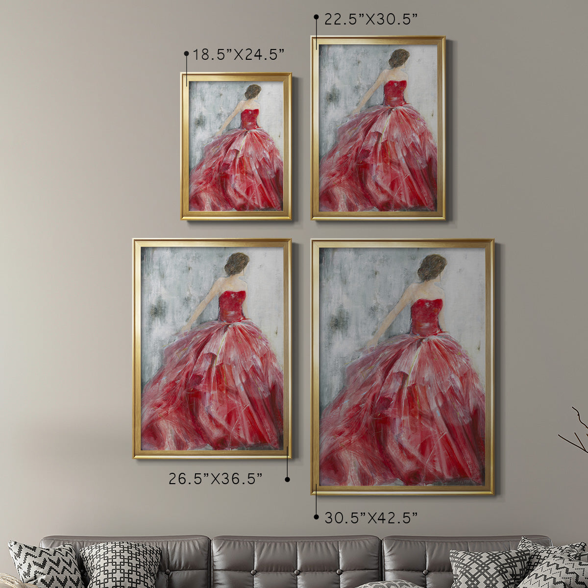 Redowa - Modern Framed Canvas Print