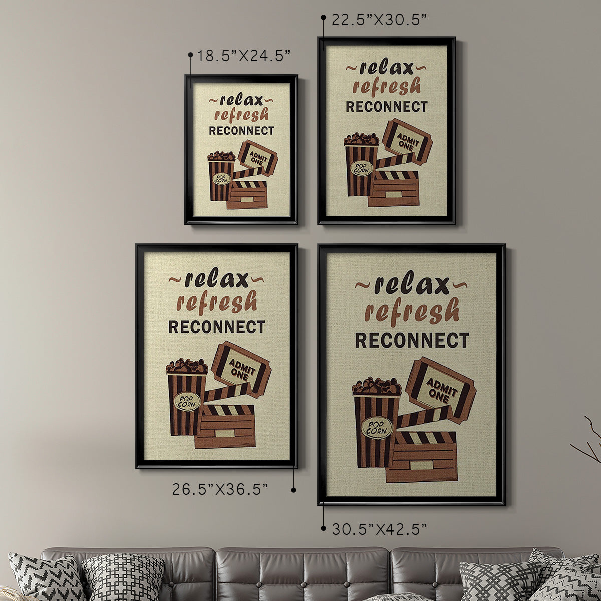 Movie Time IV - Modern Framed Canvas Print