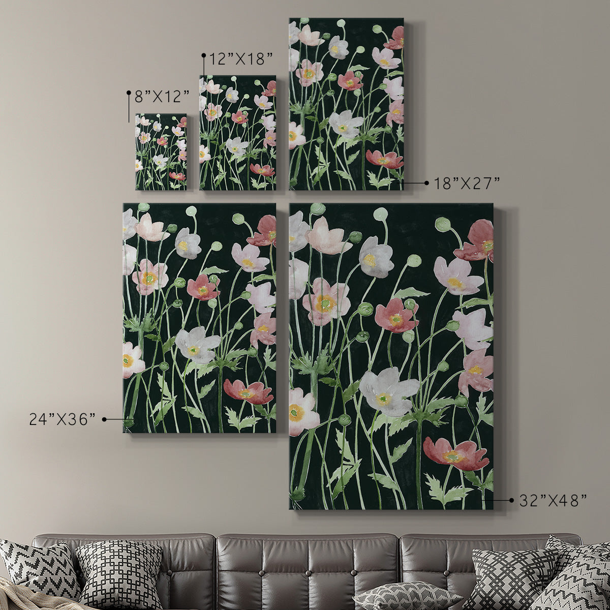 Anemone Dance I Premium Gallery Wrapped Canvas - Ready to Hang