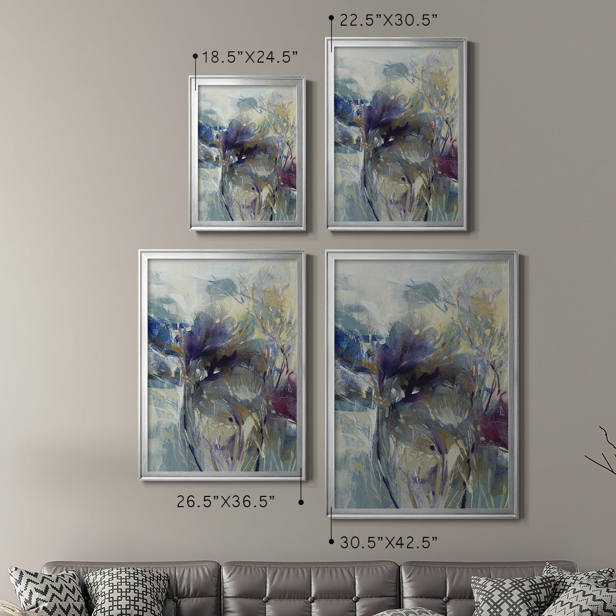 Meadow Saffron I - Modern Framed Canvas Print