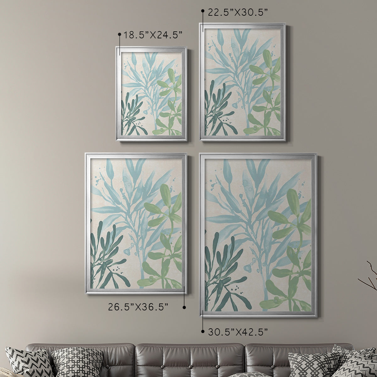 Swaying Seagrass III - Modern Framed Canvas Print