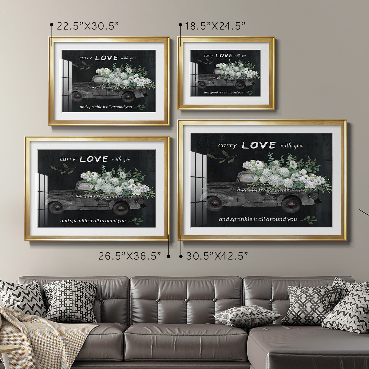 Carry Love - Modern Framed Art Print