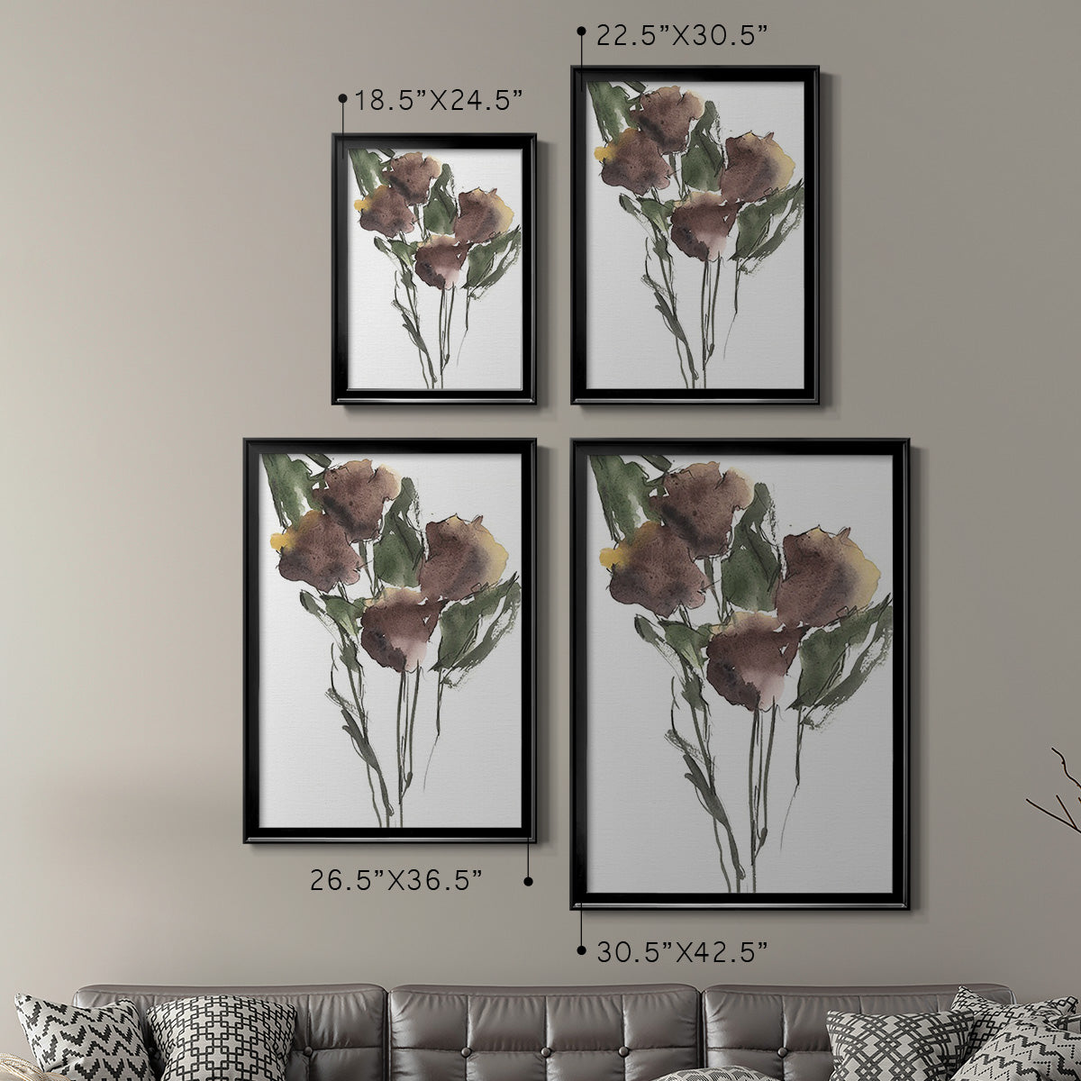 Growing Wild I - Modern Framed Canvas Print