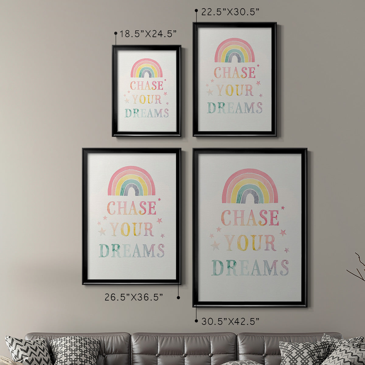 Sweet Unicorn III - Modern Framed Canvas Print