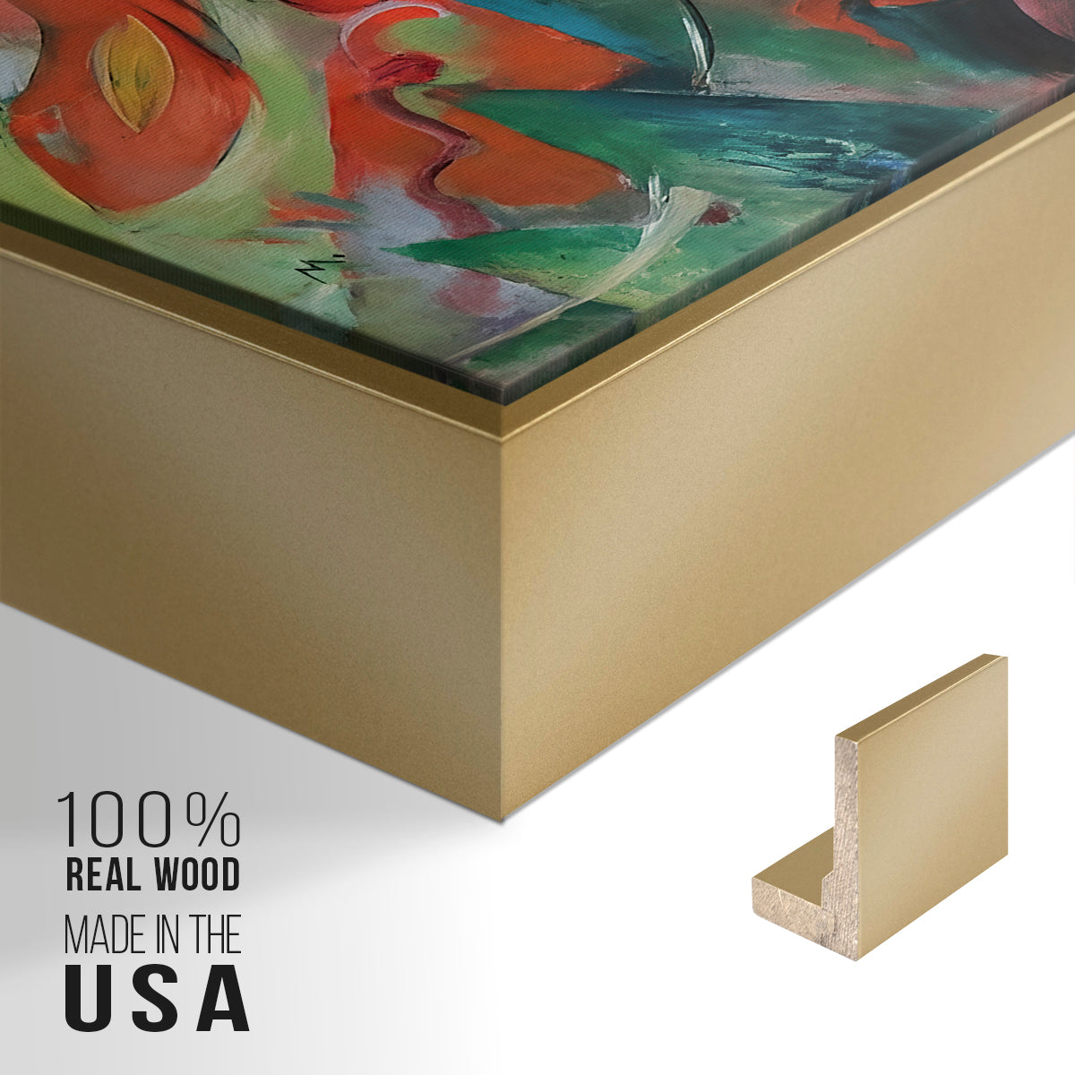 Fighting Forms, 1914 - Floater Framed Canvas Print