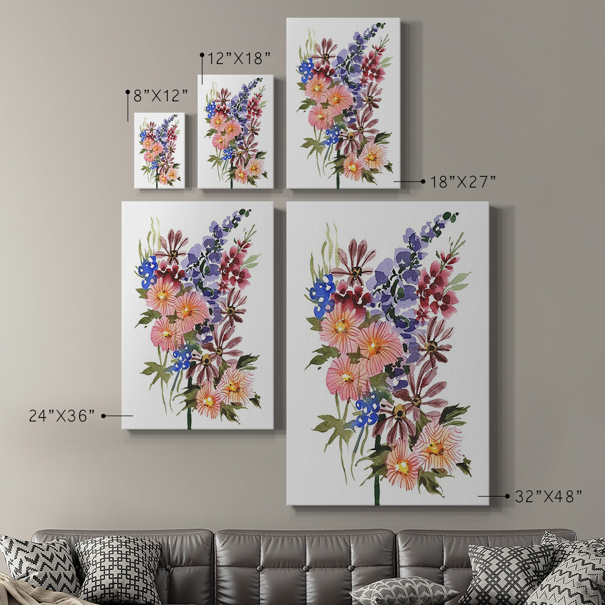 Garden Bouquets III - Canvas Art Print