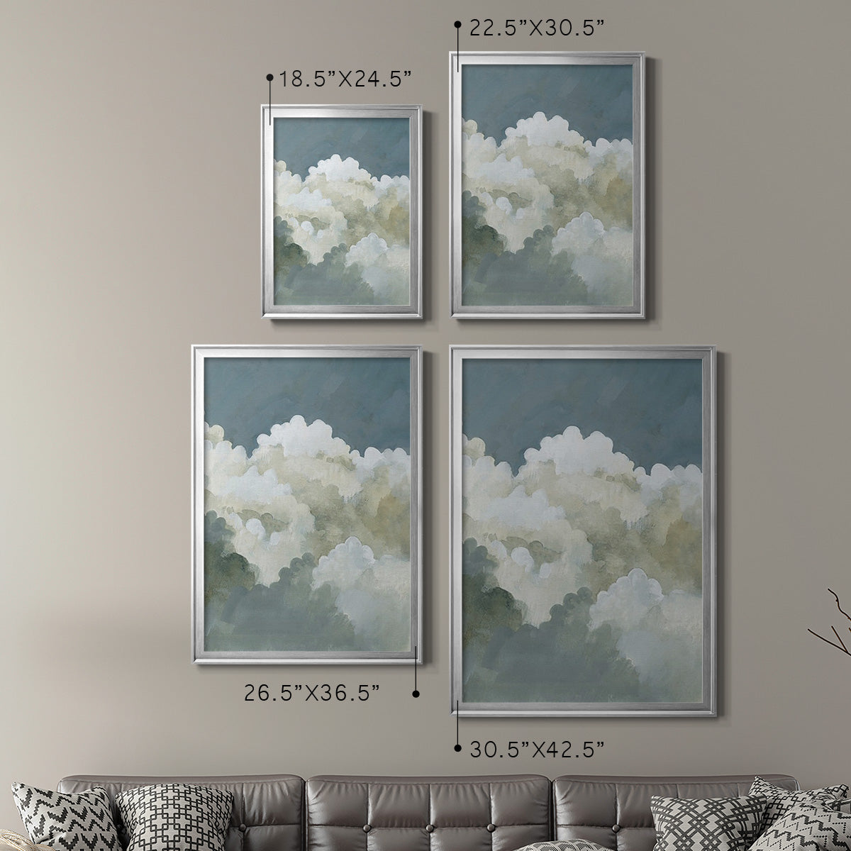 Big Clouds II -  Framed Canvas Print