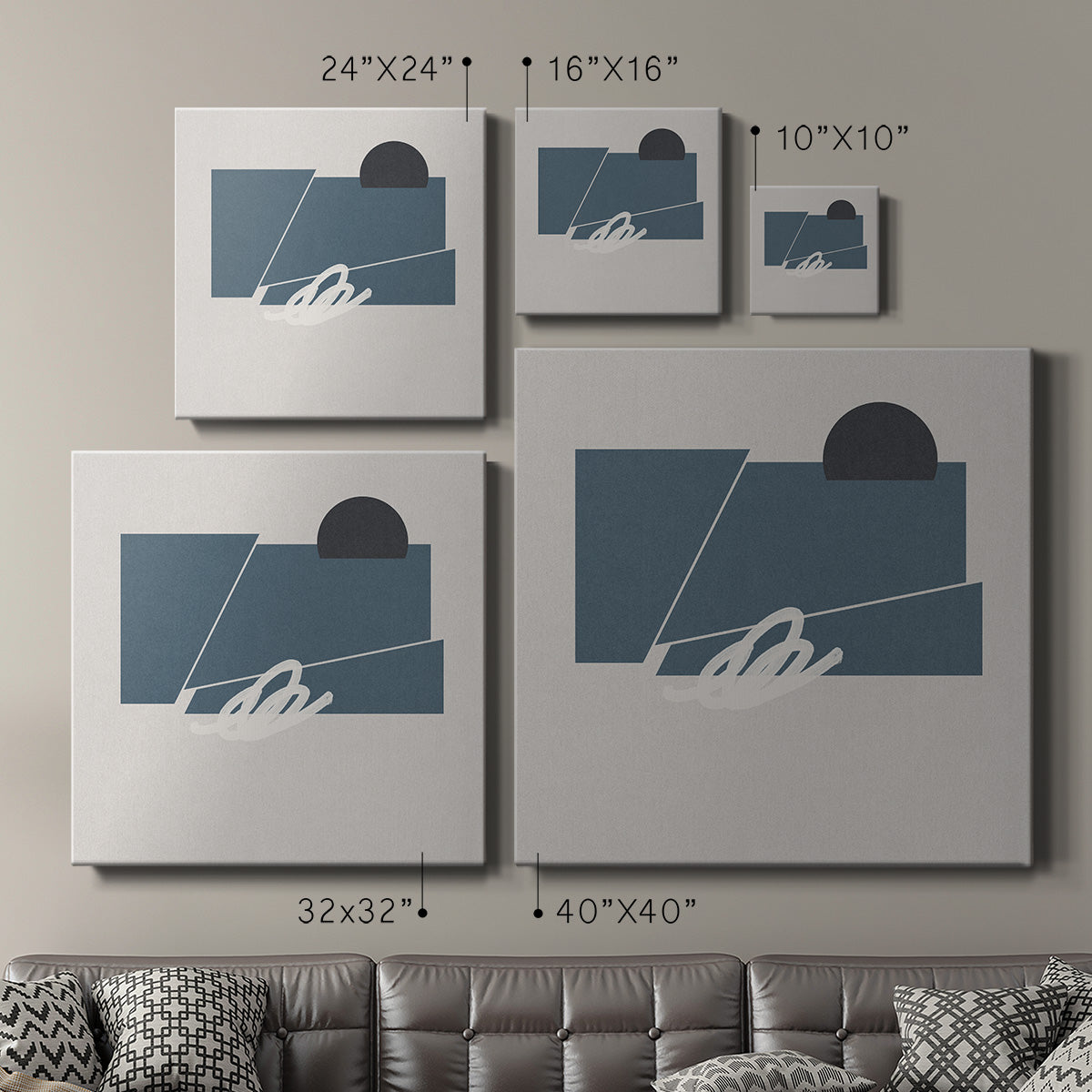 Blue Felt III - Canvas Art Print