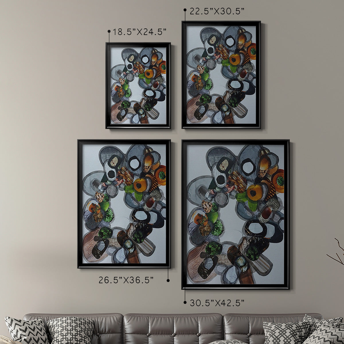 Amelia Island Stones - Modern Framed Canvas Print