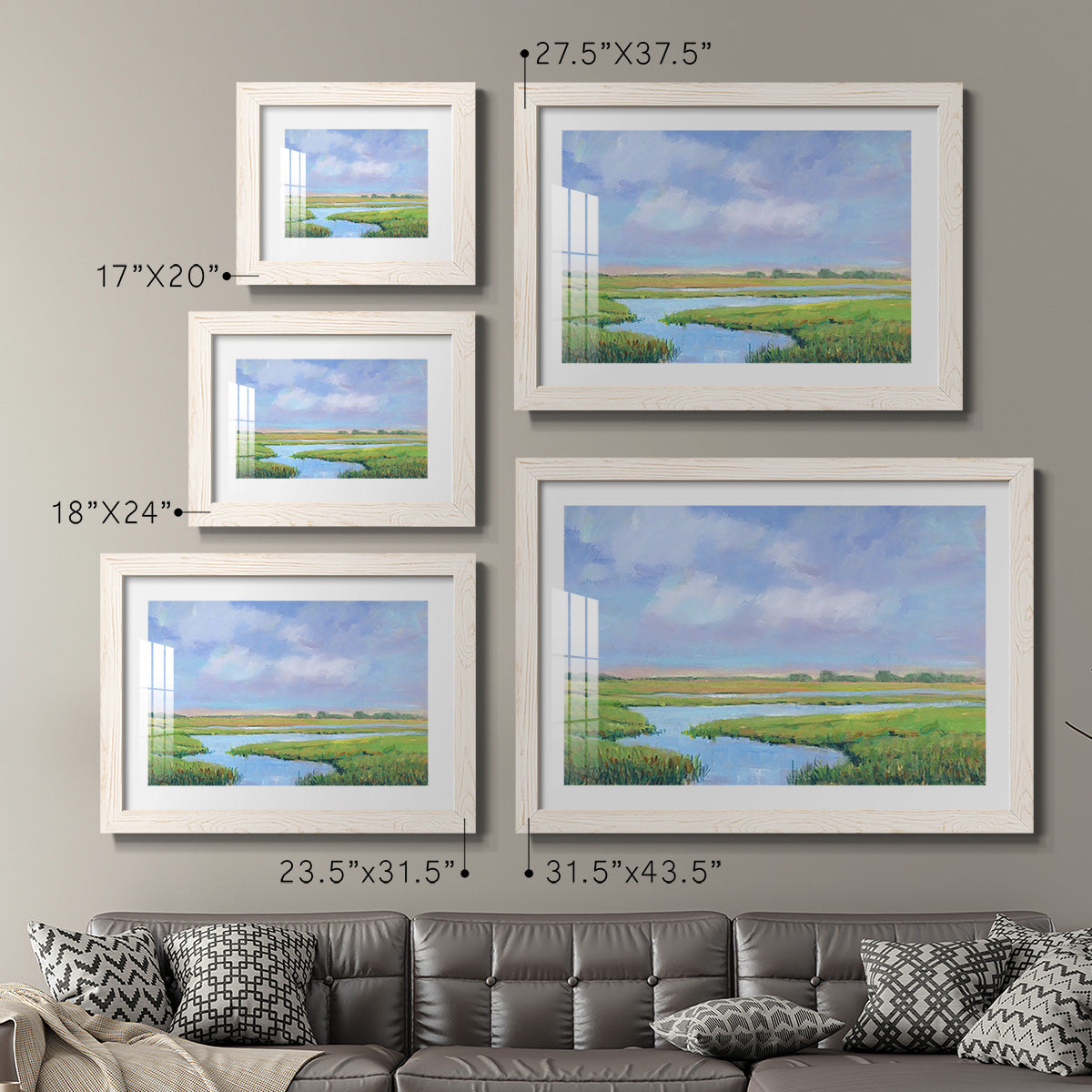 Summer Marsh II - Barnwood Framed Art Print