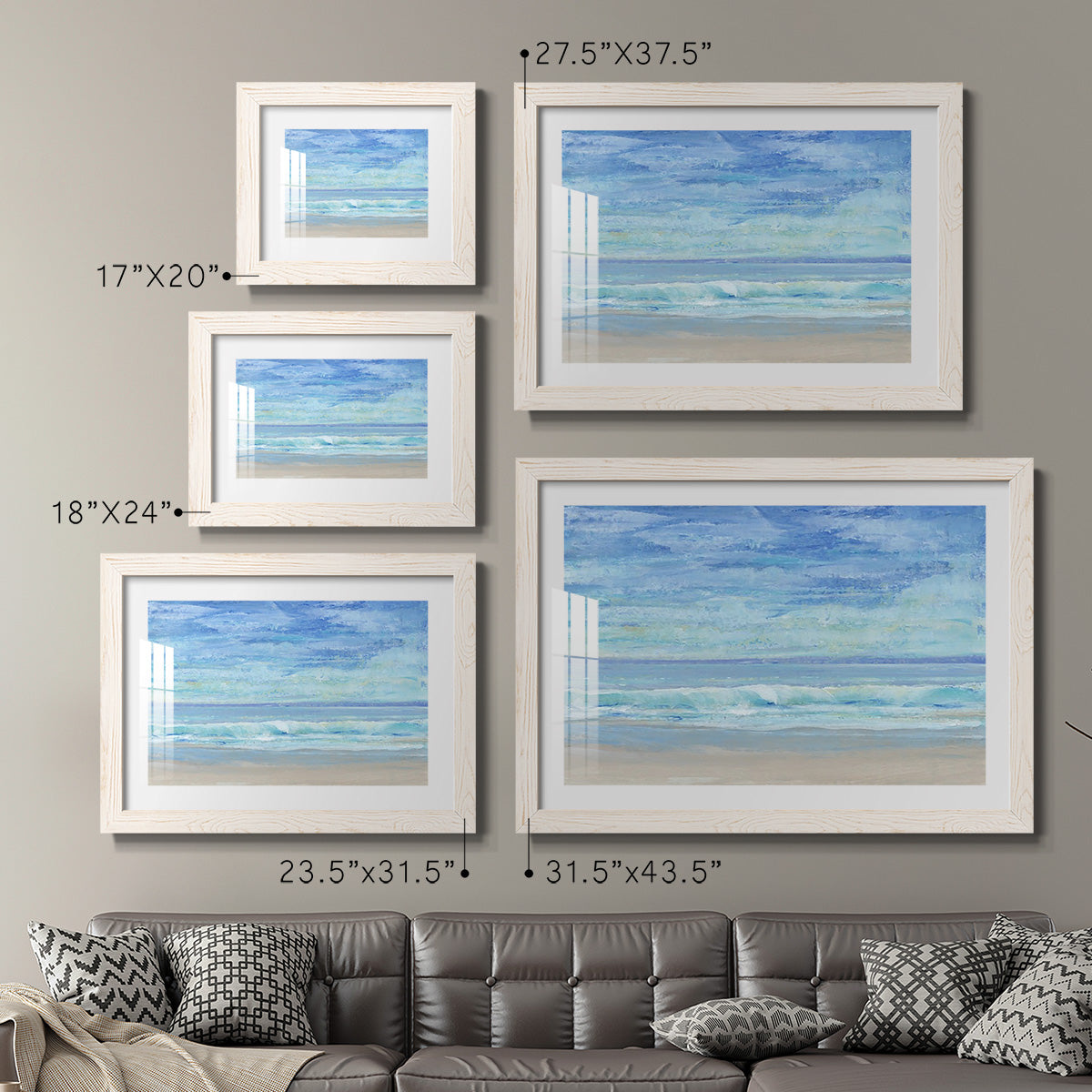 Rolling Surf I - Barnwood Framed Art Print