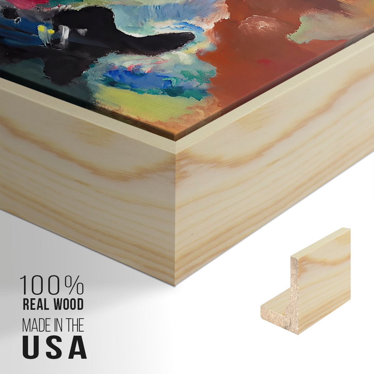 Improvisation. Deluge, 1913 - Floater Framed Canvas Print