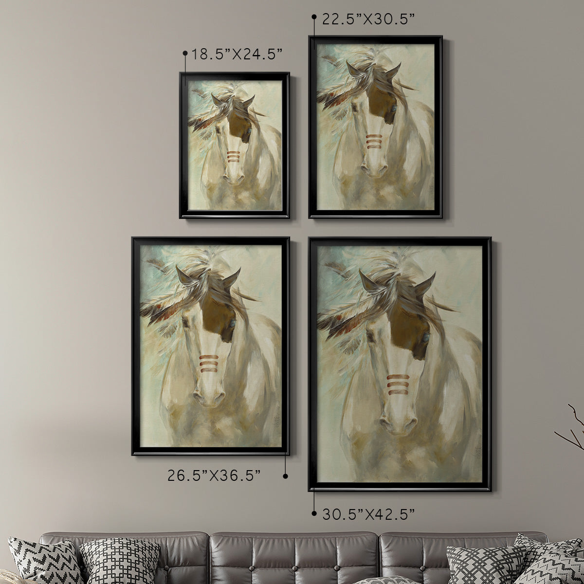 Warrior - Modern Framed Canvas Print