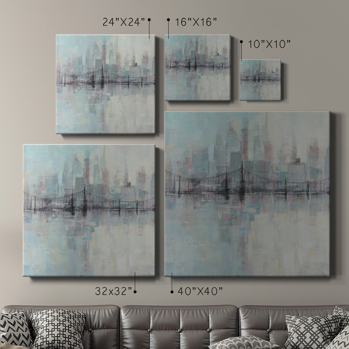 Pastel Cityscape I - Canvas Art Print