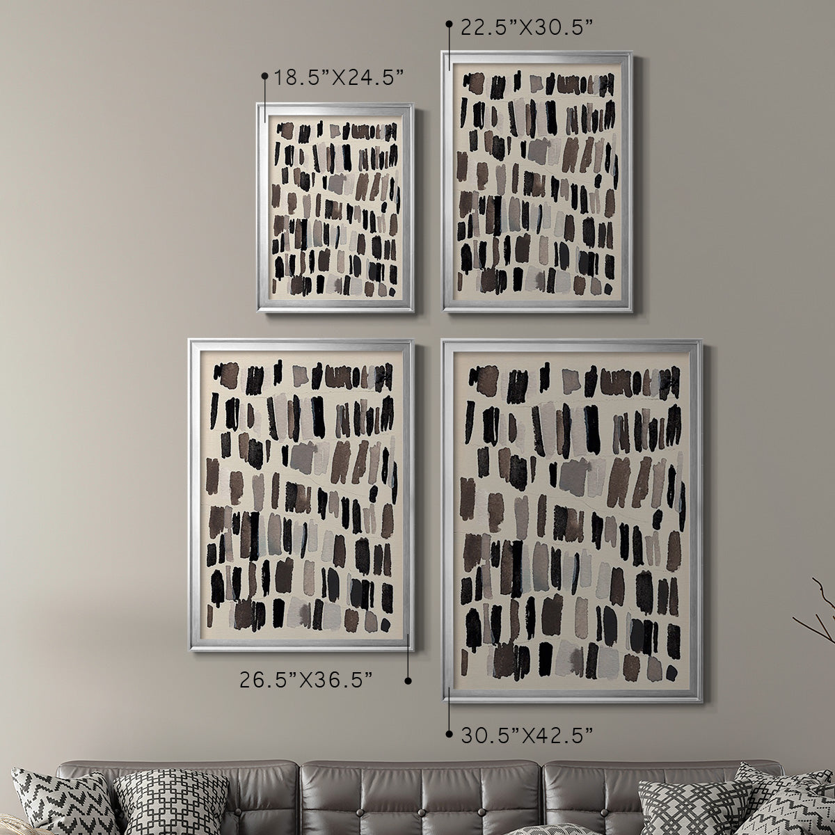 Chalk and Flint III - Modern Framed Canvas Print