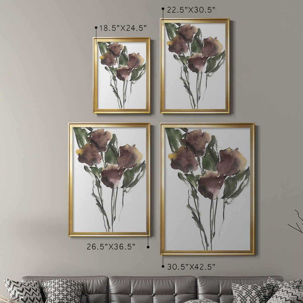 Growing Wild I - Modern Framed Canvas Print