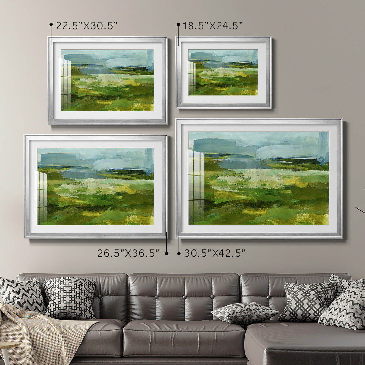 Emerald View I Premium Framed Print - Ready to Hang