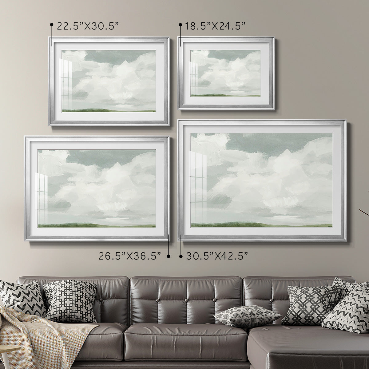 Gray Stone Sky I - Modern Framed Art Print