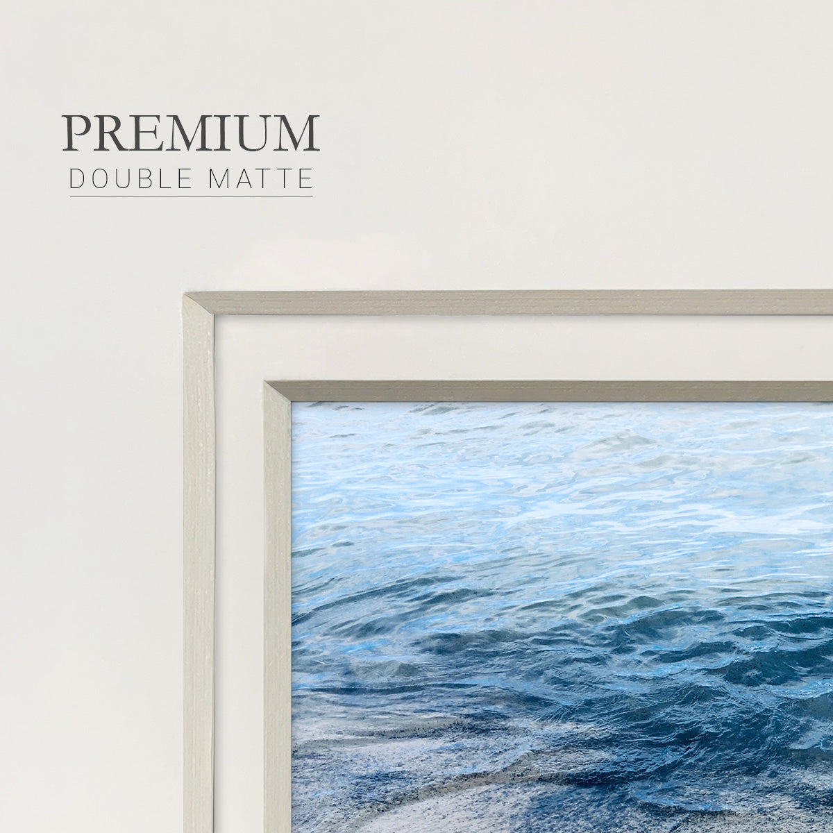 Aegean Blue Water Premium Framed Print Double Matboard