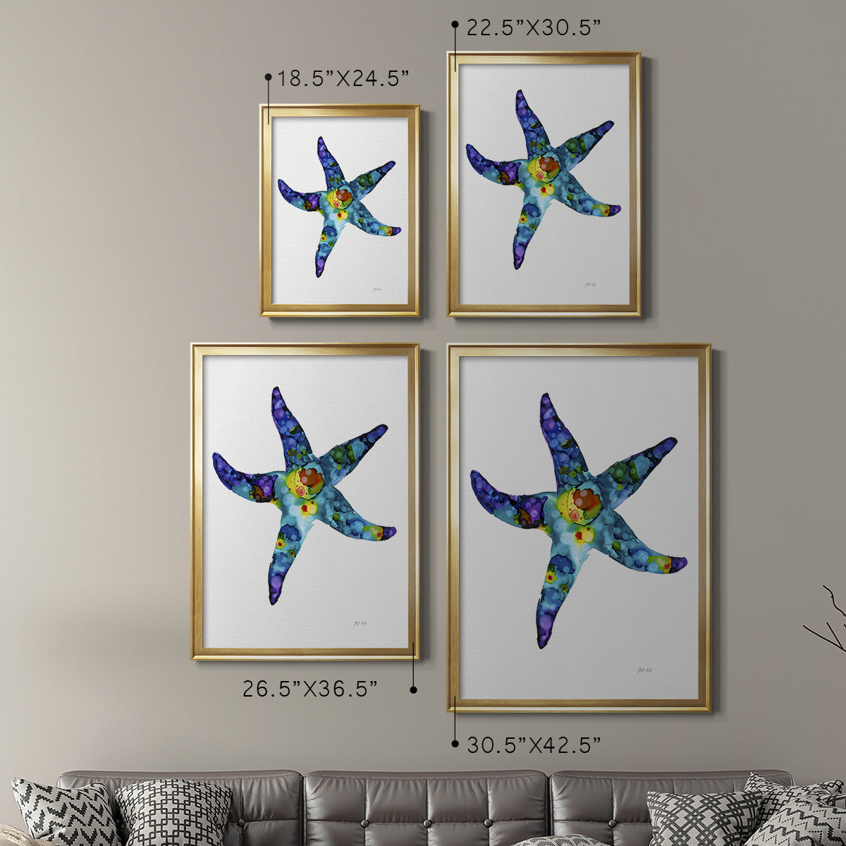 Sea Star - Modern Framed Canvas Print