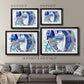 Blue Flow - Modern Framed Art Print