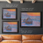 Impressionist haystack scene at sunset by Claude Monet in an ornate black frame with gilded inner detail shown in multiple size options.