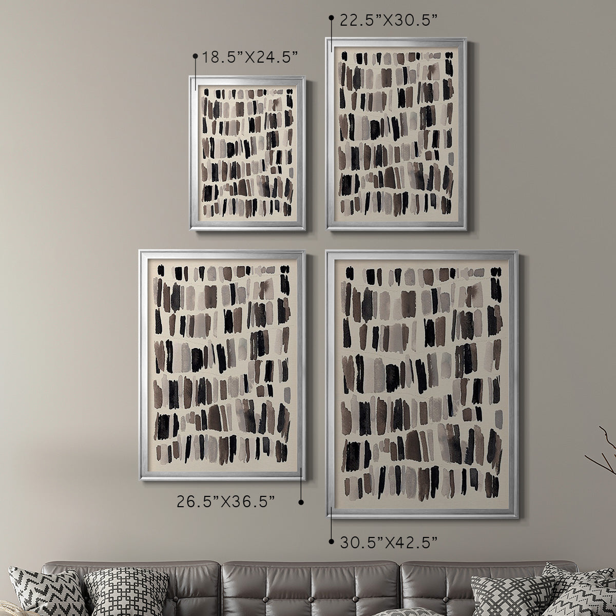 Chalk and Flint II - Modern Framed Canvas Print