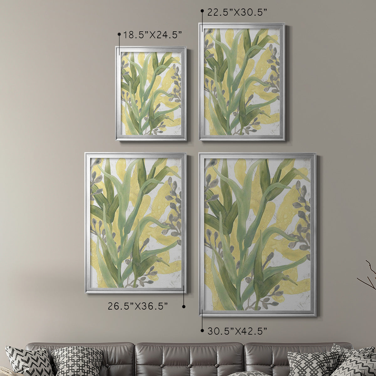 Sea Grass Fresco II - Modern Framed Canvas Print