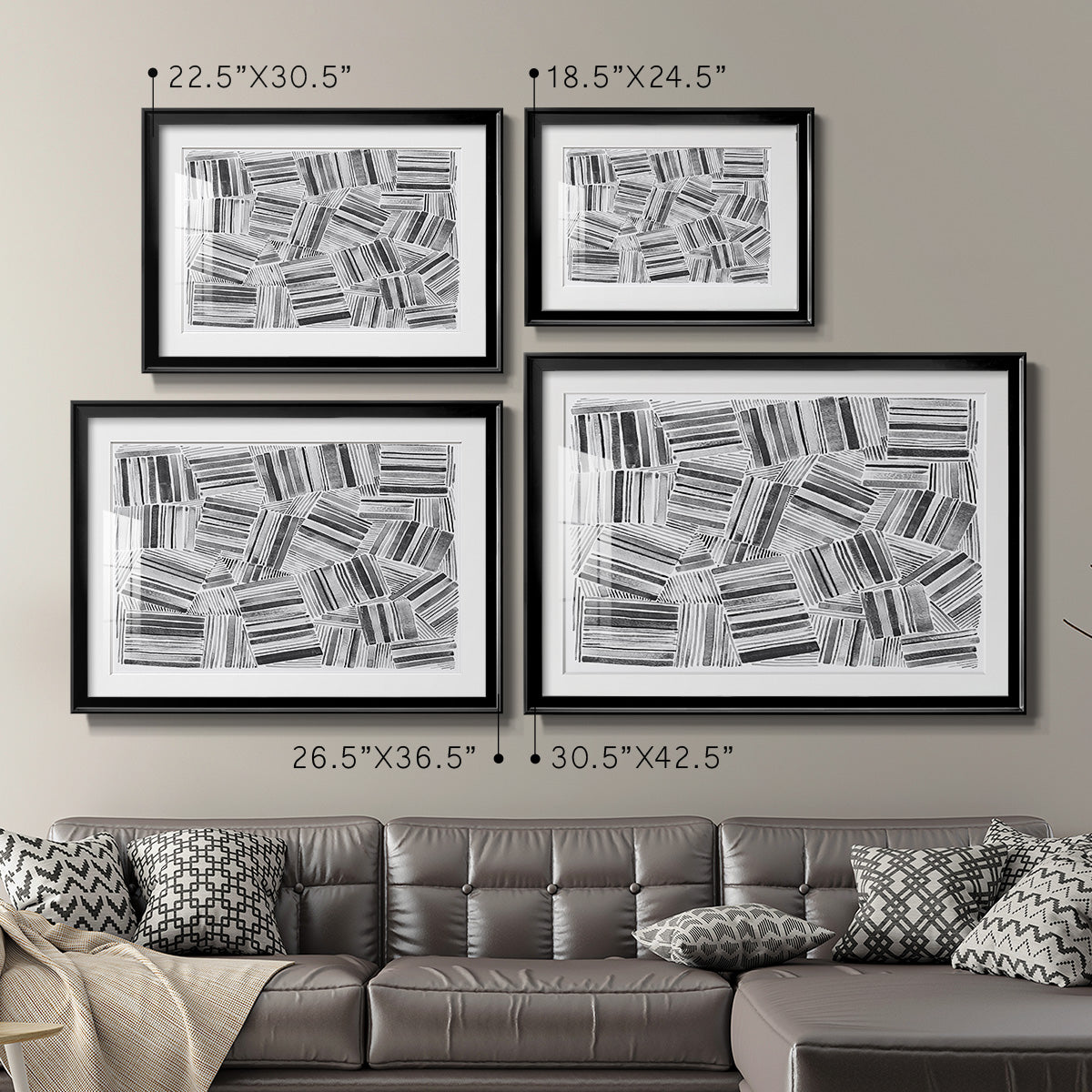 Quilted Pattern III - Modern Framed Art Print