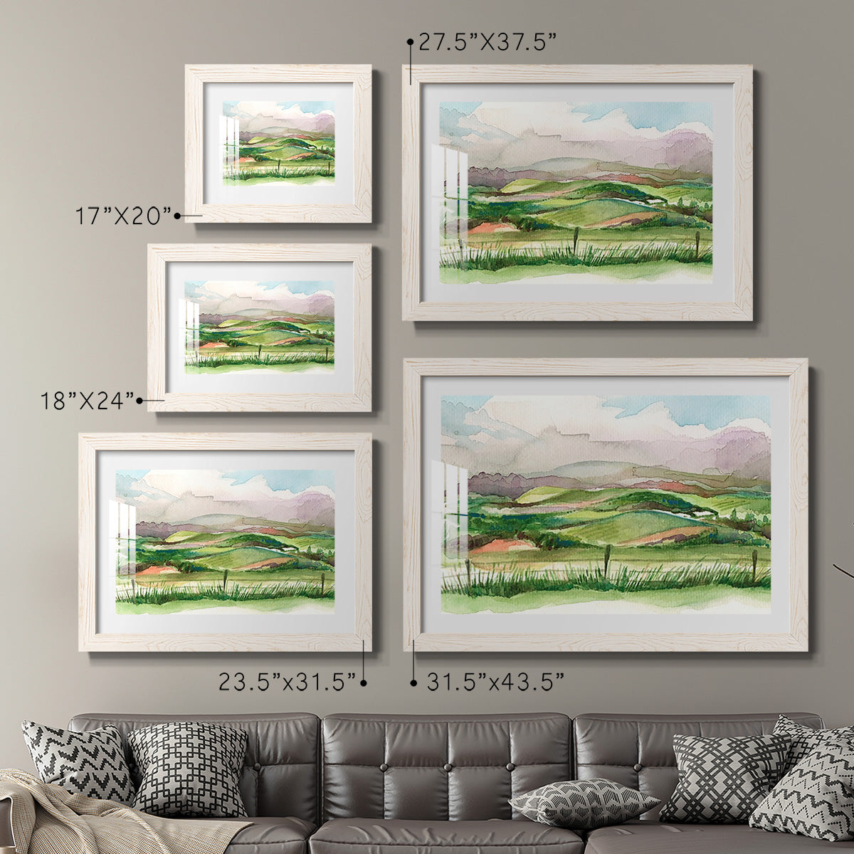 Bennachie Rain II - Barnwood Framed Art Print
