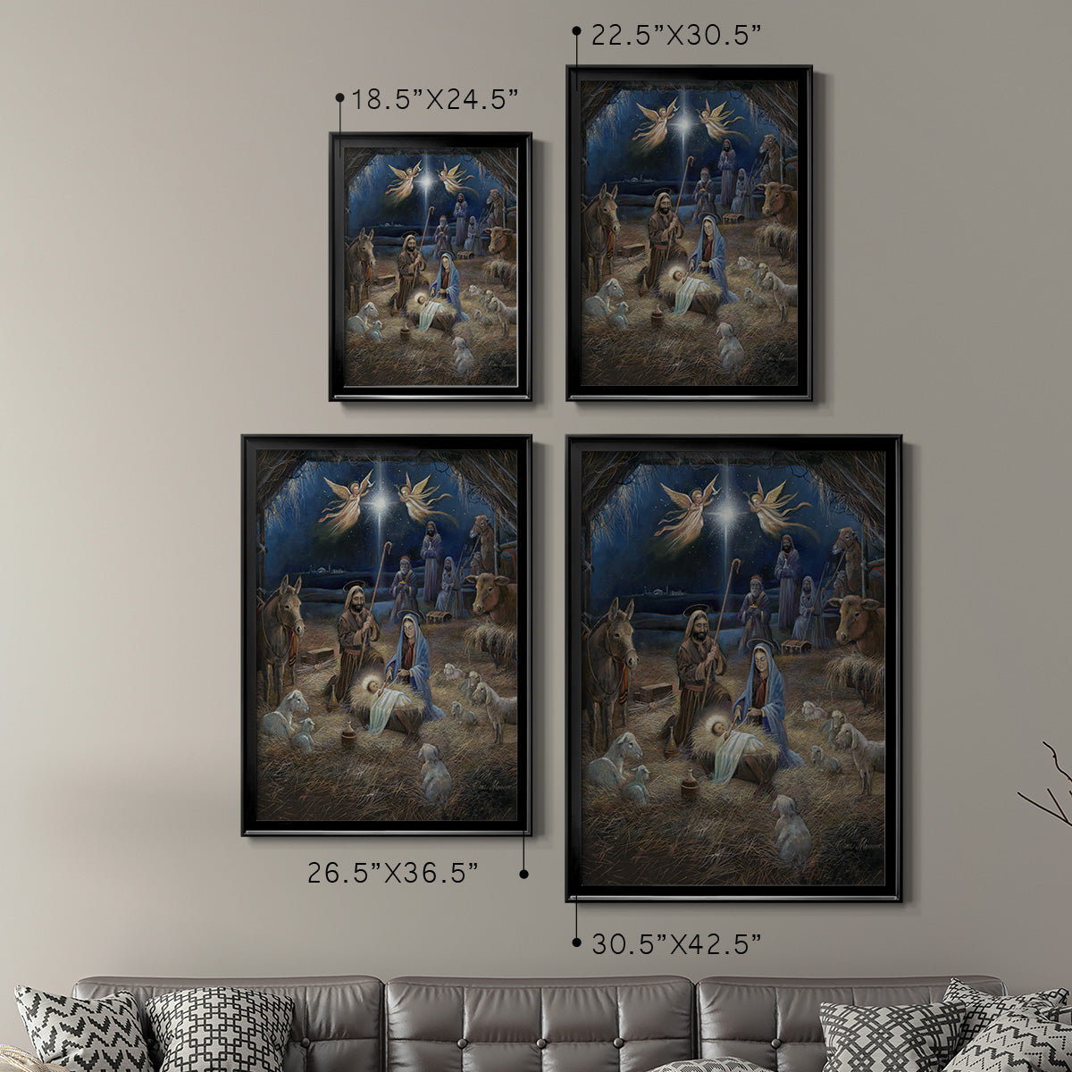 Silent Night - Modern Framed Canvas Print