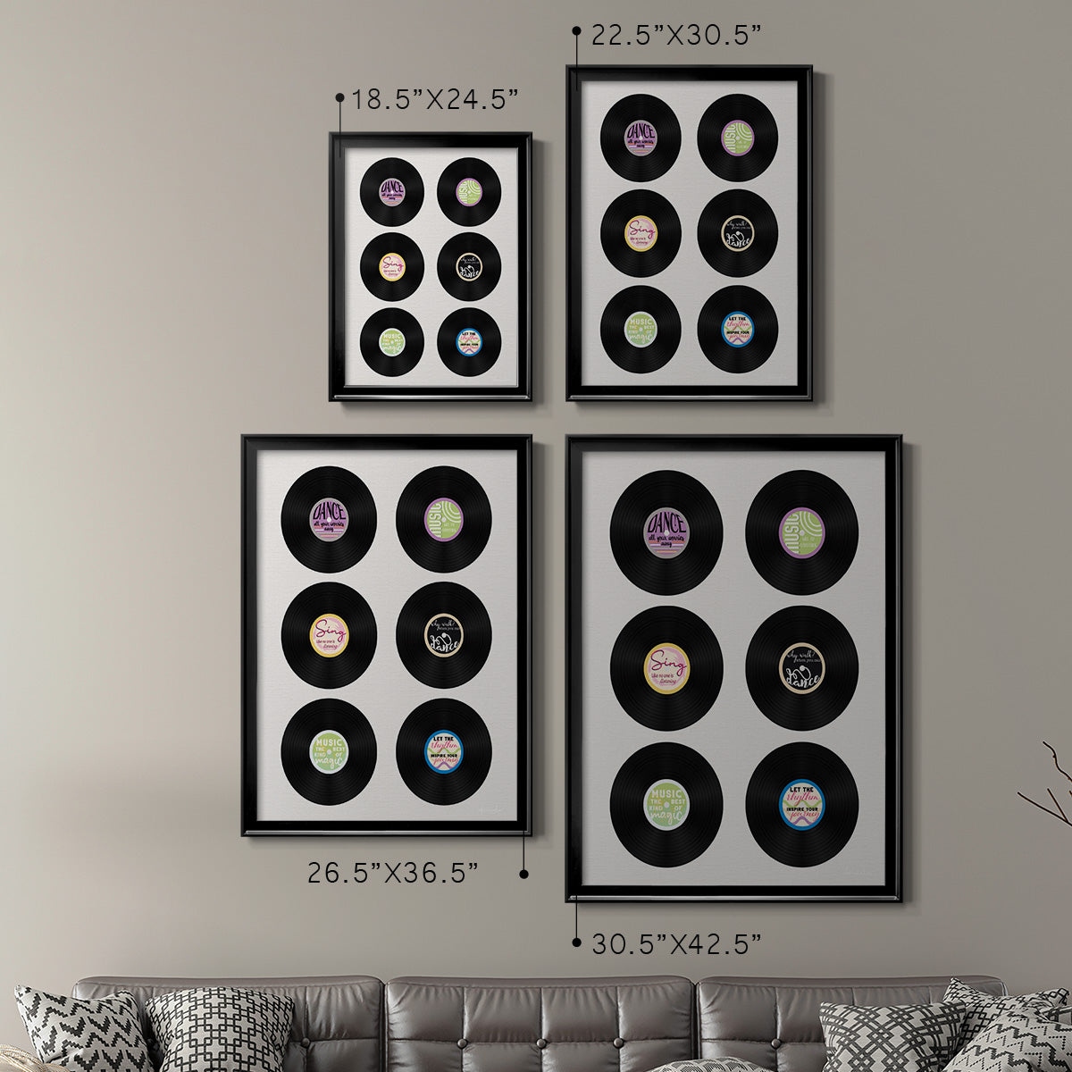 Vinyl Inspiration - Modern Framed Canvas Print