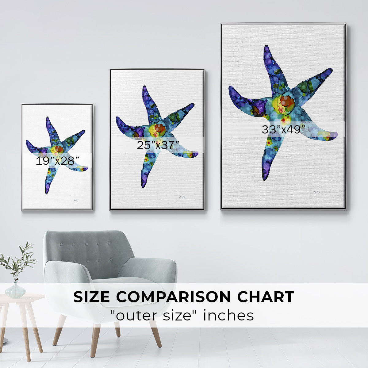 Sea Star -  Framed Canvas Print