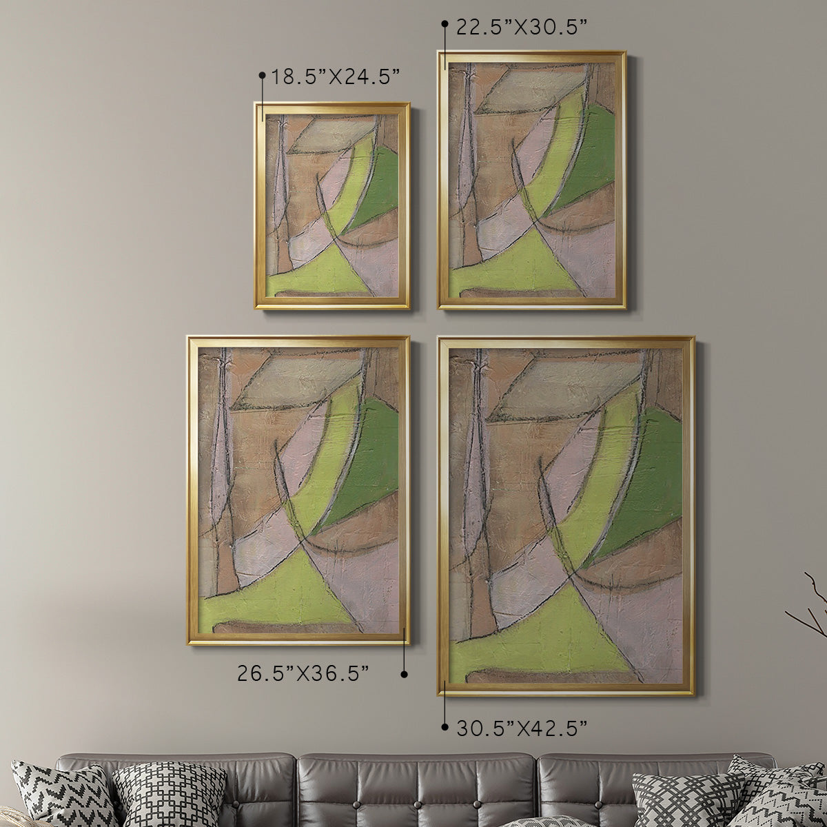 Many Layers II - Modern Framed Canvas Print