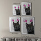 Black Cat Valentines - Modern Framed Canvas Print