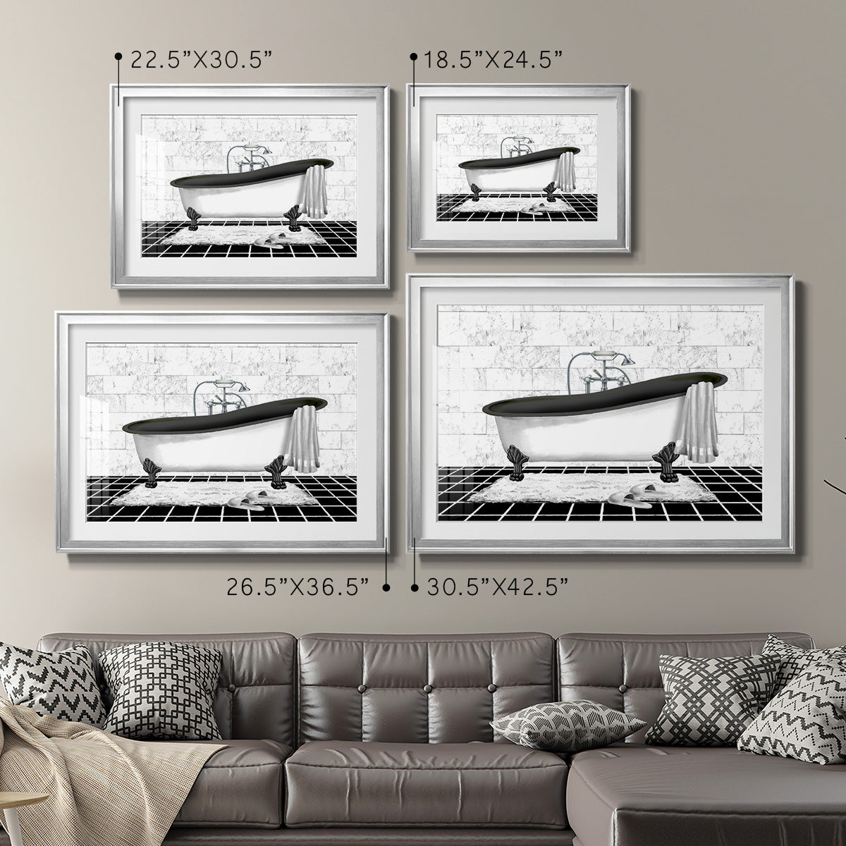 Modern Bath II - Modern Framed Art Print