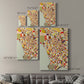 Modern Los Angeles Map Premium Gallery Wrapped Canvas - Ready to Hang