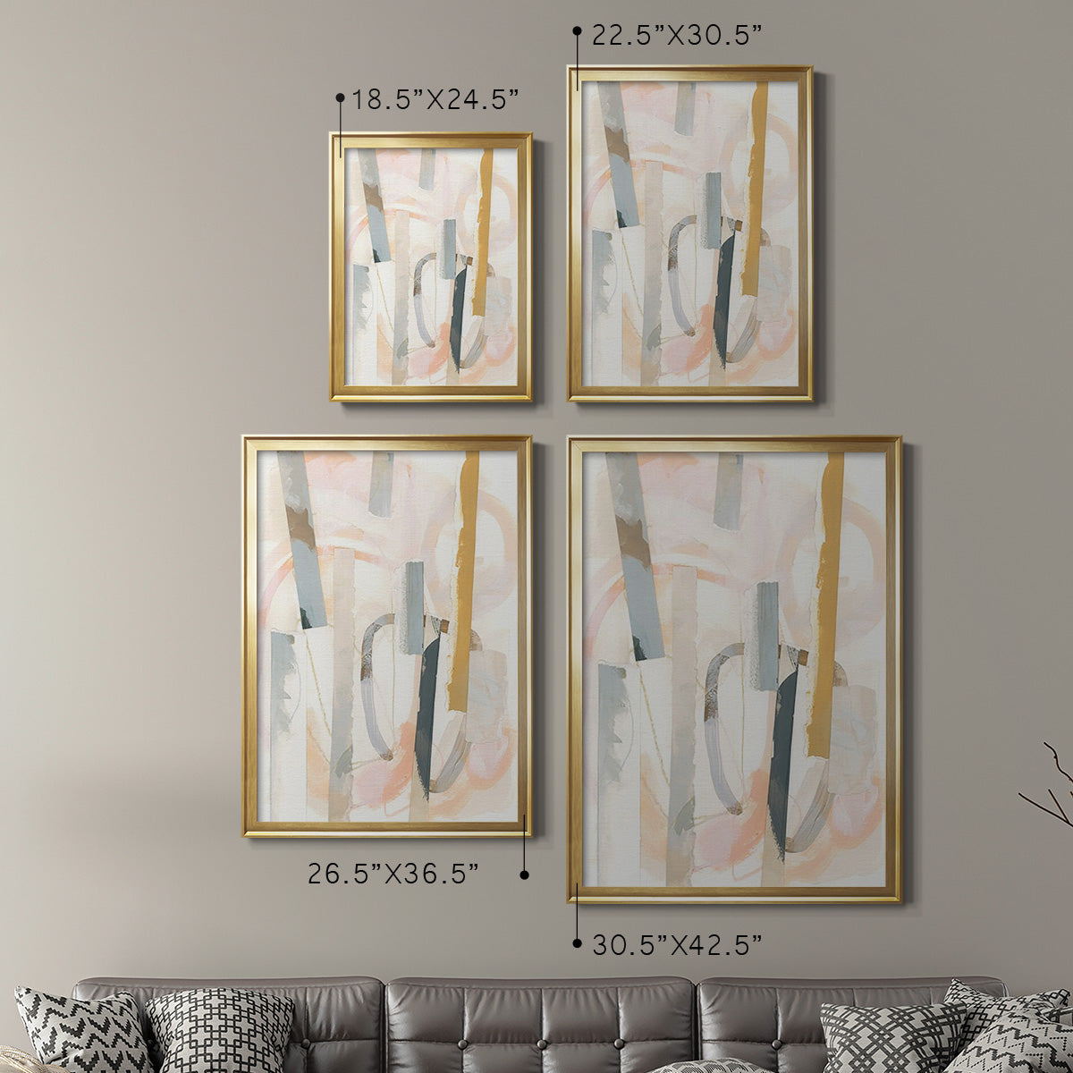 Melon Litmus IV - Modern Framed Canvas Print