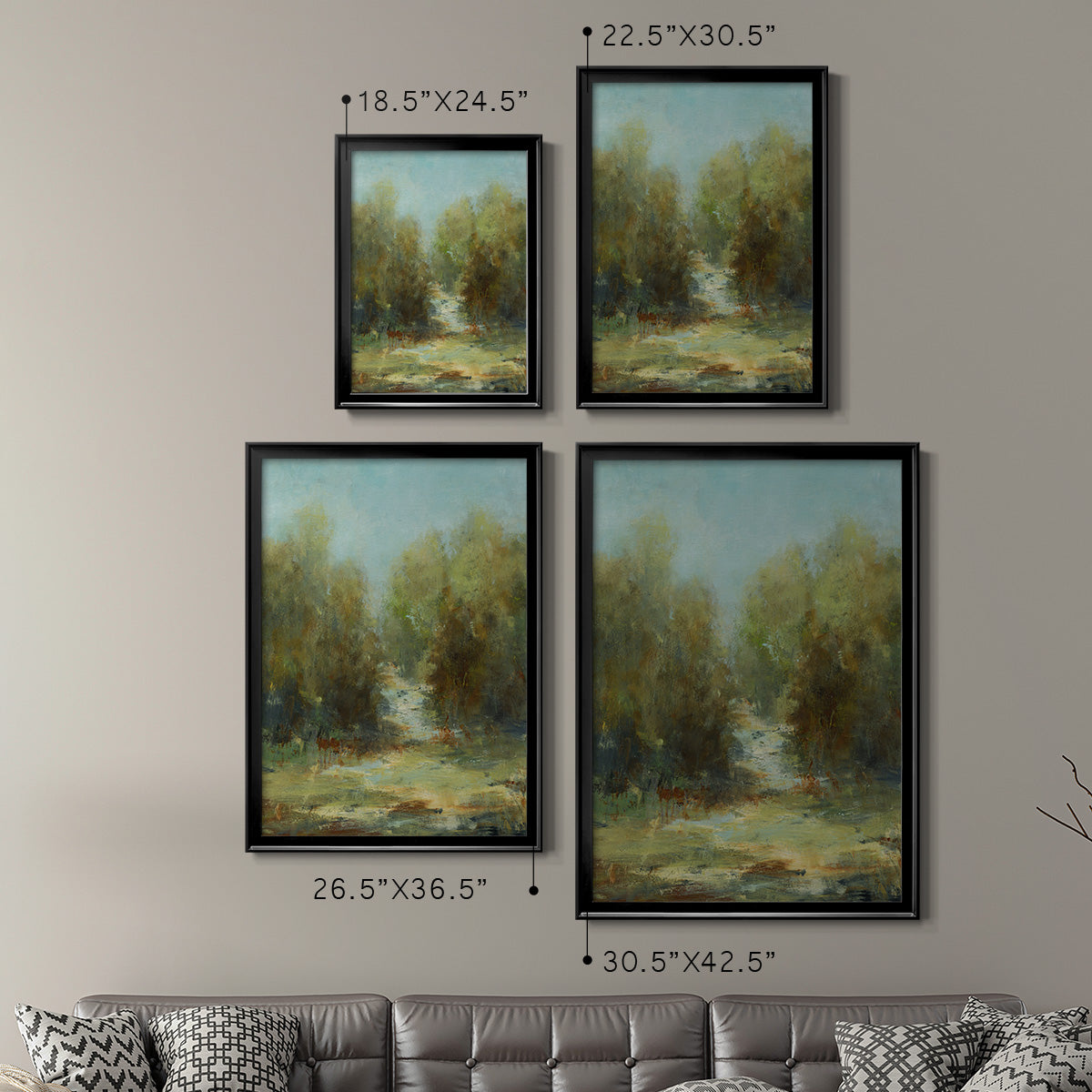 A Walk In The Woods - Modern Framed Canvas Print