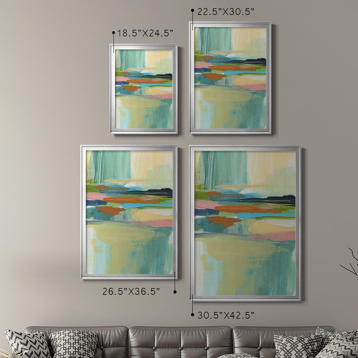 Radiant Horizon I - Modern Framed Canvas Print