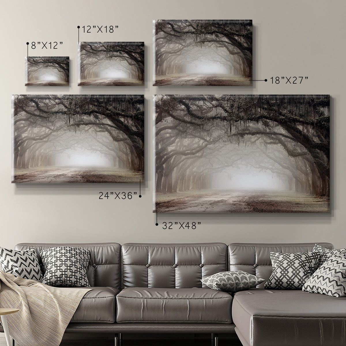 Timeless Plantation Drive Premium Gallery Wrapped Canvas - Ready to Hang